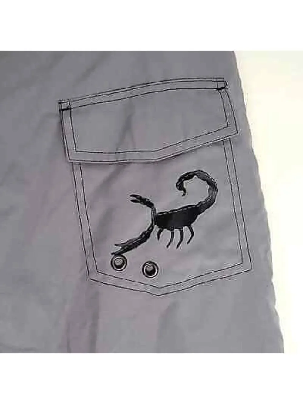 Men’s Light Gray Surf Shorts First Wave Size 32 | Beach & Swim Trunks